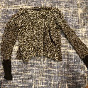 AEO B&W Cableknit Sweater